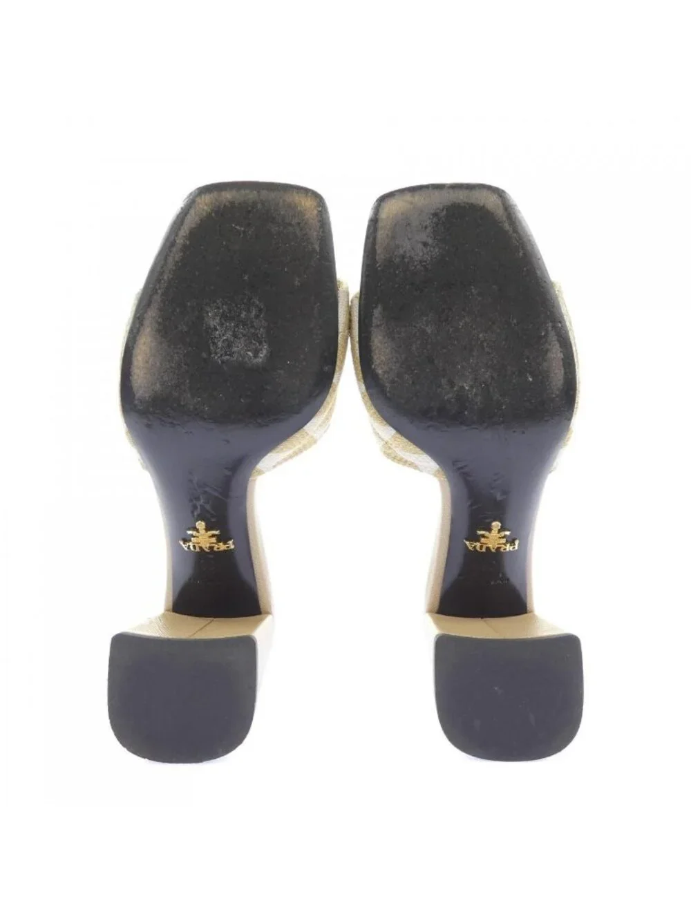 Prada Triangle Logo Sandals